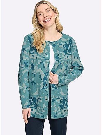 Gilet jacquard tricot jacquard de qualité - taille standard - moda vilona