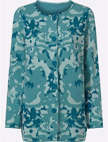 Gilet jacquard tricot jacquard de qualité - taille standard - moda vilona