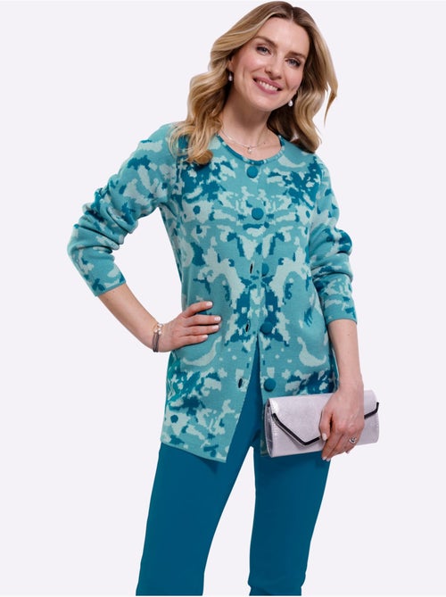 Gilet jacquard tricot jacquard de qualité - taille standard - moda vilona - Kiabi Gilet jacquard tricot jacquard de qualité - taille standard - moda vilona - Kiabi