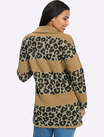 Gilet jacquard tricot jacquard de qualité - taille standard - moda vilona