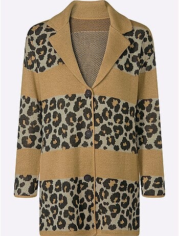 Gilet jacquard tricot jacquard de qualité - taille standard - moda vilona