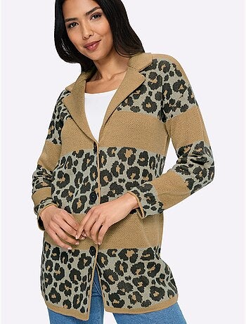 Gilet jacquard tricot jacquard de qualité - taille standard - moda vilona