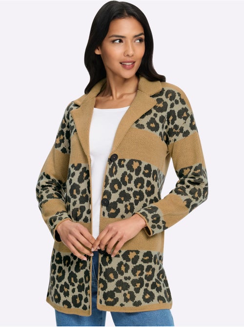 Gilet jacquard tricot jacquard de qualité - taille standard - moda vilona - Kiabi Gilet jacquard tricot jacquard de qualité - taille standard - moda vilona - Kiabi