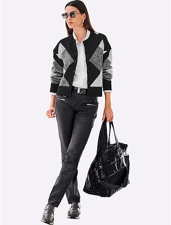 Gilet Jacquard Tricot Jacquard élégant - Taille Standard - Helline