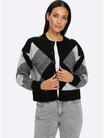 Gilet Jacquard Tricot Jacquard élégant - Taille Standard - Helline