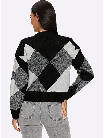 Gilet Jacquard Tricot Jacquard élégant - Taille Standard - Helline