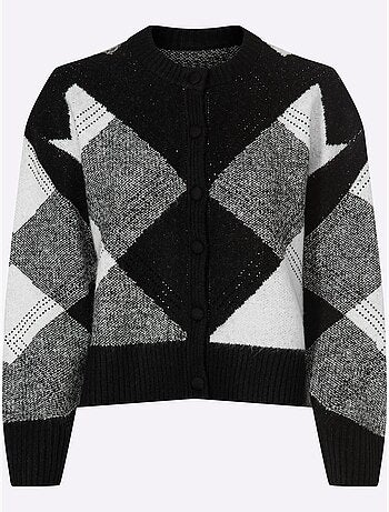 Gilet Jacquard Tricot Jacquard élégant - Taille Standard - Helline