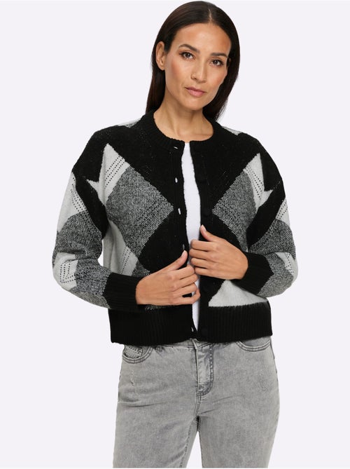 Gilet Jacquard Tricot Jacquard élégant - Taille Standard - Helline - Kiabi Gilet Jacquard Tricot Jacquard élégant - Taille Standard - Helline - Kiabi