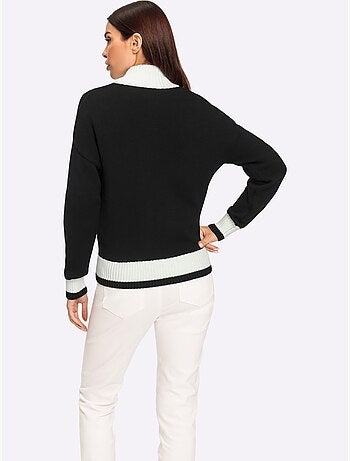 Gilet Joli Aspect Contrasté - Taille Standard - Helline