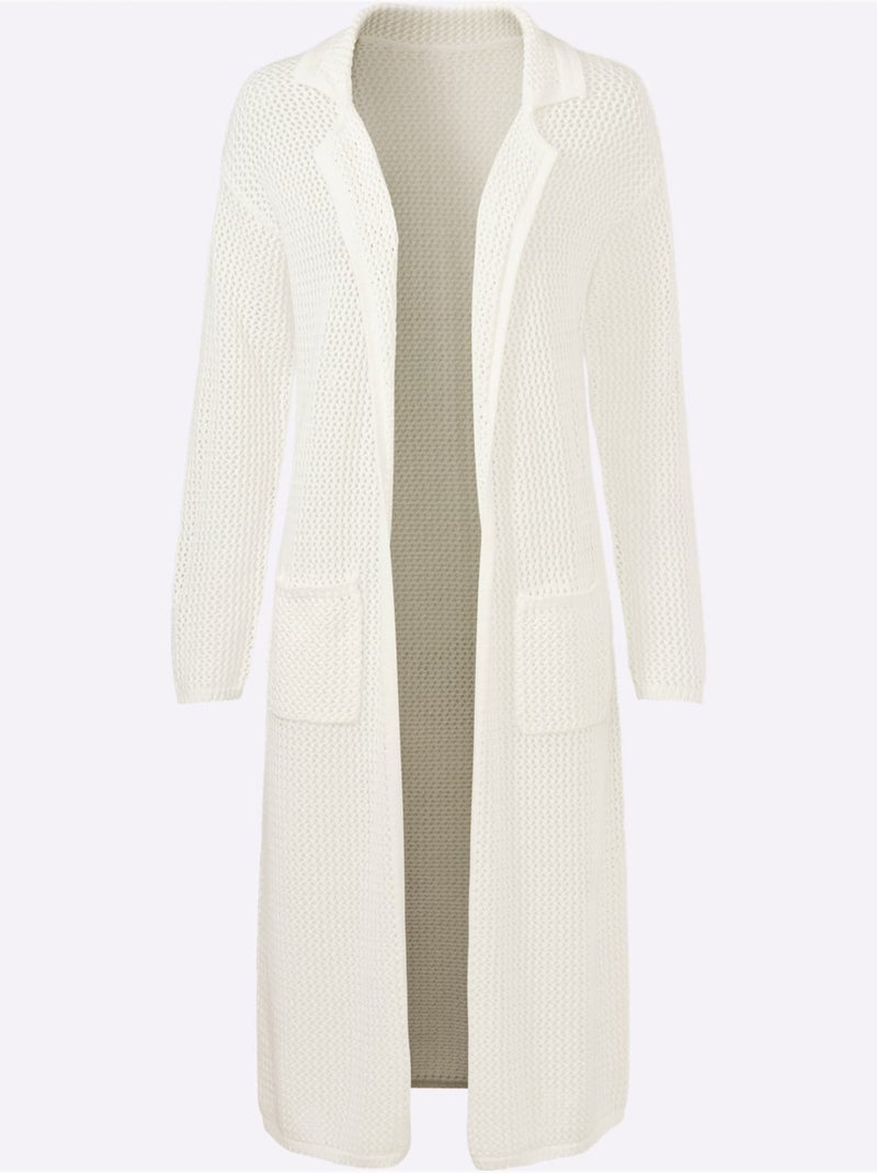 Gilet Joli Motif Ajouré - Taille Standard - Helline Ecru - Kiabi