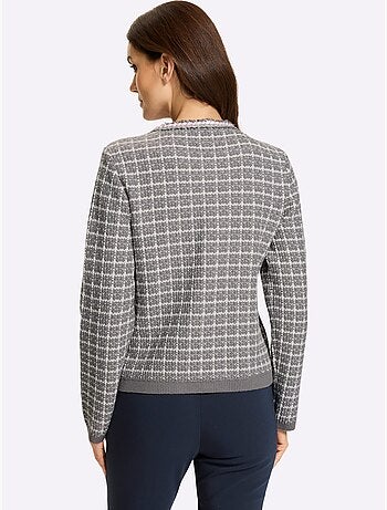 Gilet jolie structure tricot - taille standard - helline