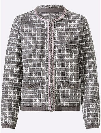 Gilet jolie structure tricot - taille standard - helline