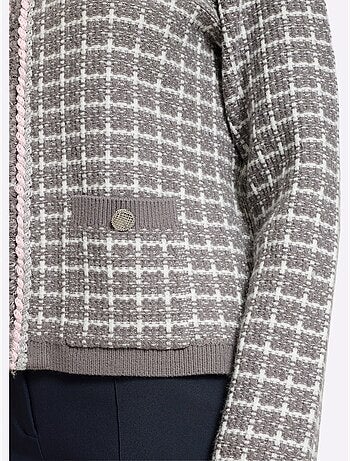 Gilet jolie structure tricot - taille standard - helline