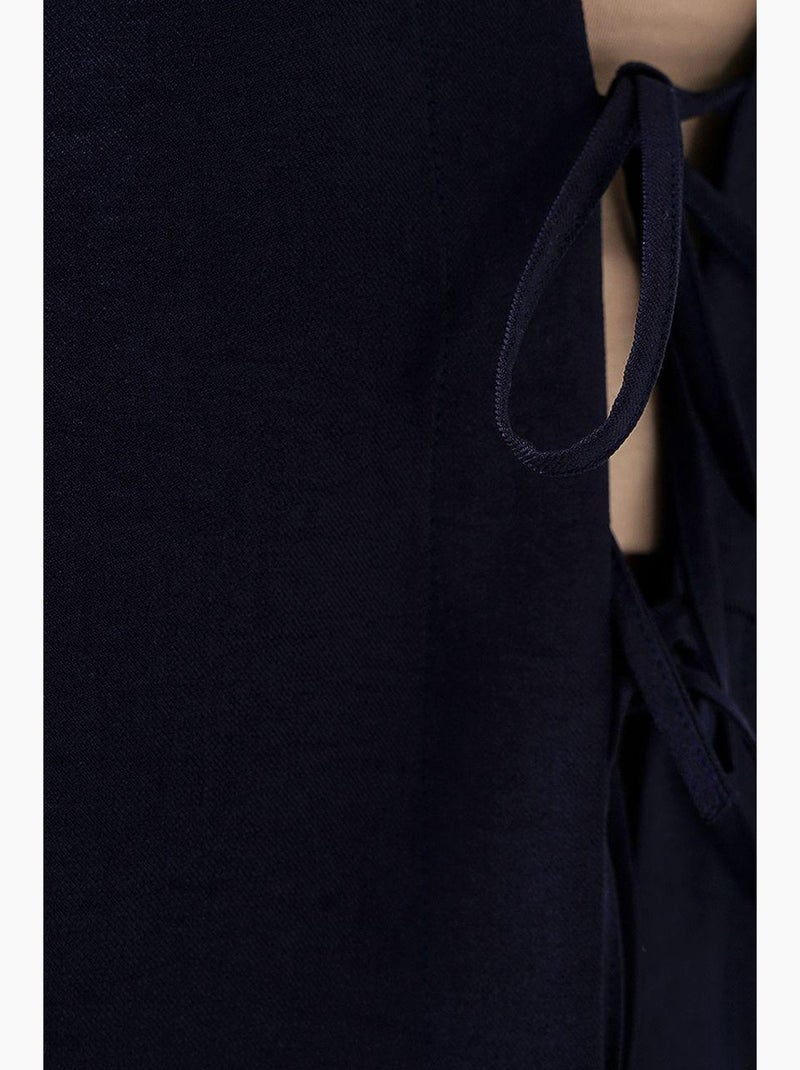 Gilet kimono col v mélange viscose bdart Bleu marine - Kiabi