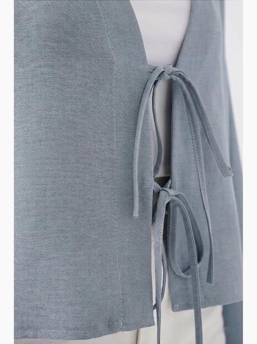 Gilet kimono col v mélange viscose bdart - Kiabi