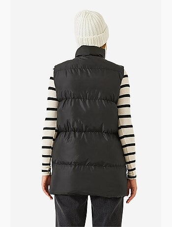 Gilet long à col mao et doubles poches lucci