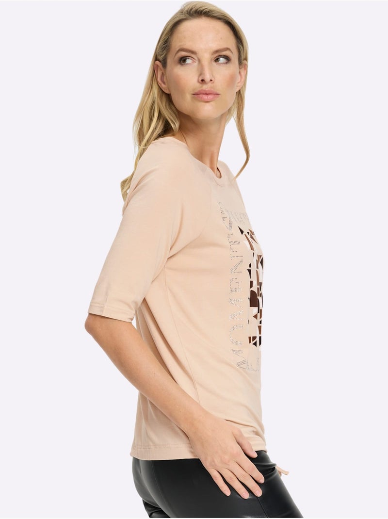 Gilet long à Manches 3/4 Qualité Viscose Douce - Taille Standard - Helline Sable - Kiabi