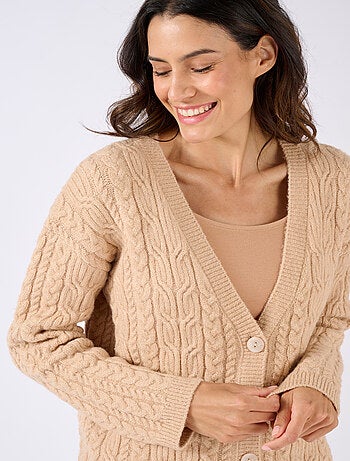 Gilet long à torsades Thermolactyl - Damart