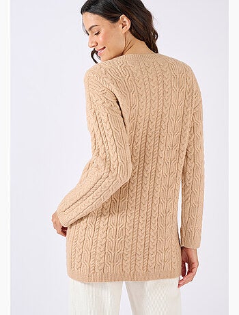 Gilet long à torsades Thermolactyl - Damart