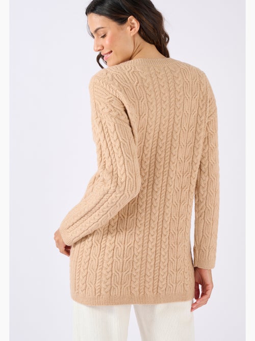 Gilet long à torsades Thermolactyl - Damart - Kiabi