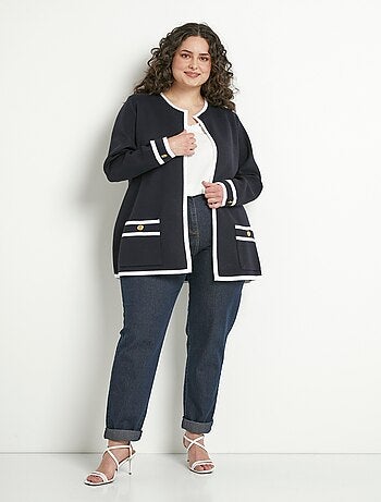 Gilet long bord à bord