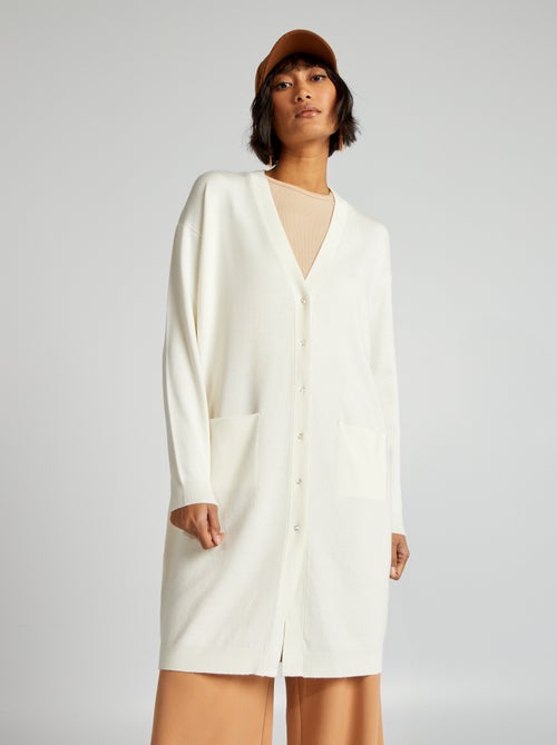 Gilet long boutonné - Kiabi