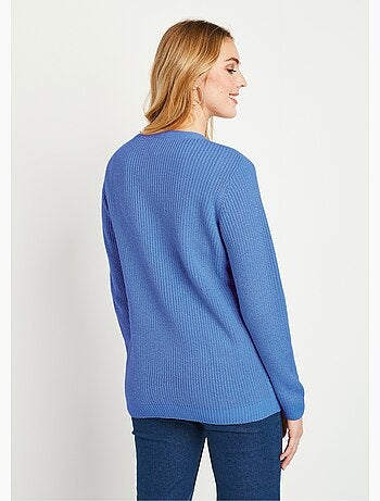 Gilet long boutonné brillant manches longues - Afibel