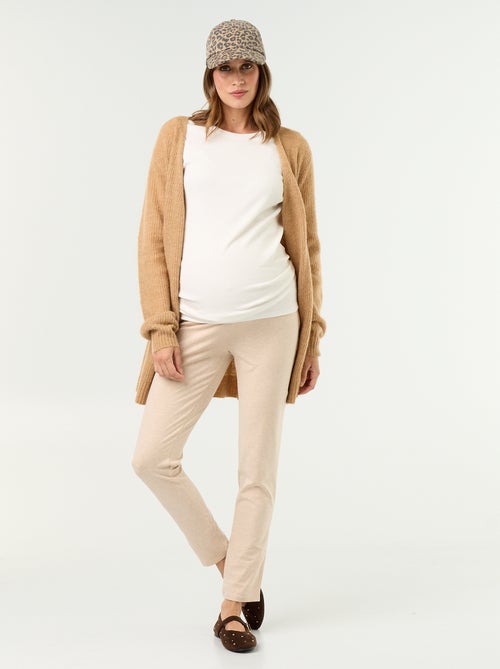 Gilet long de maternité en mohair mélangé - Kiabi