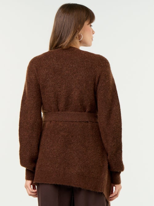 Gilet long de maternité en mohair mélangé - Kiabi