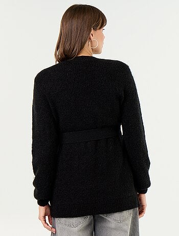 Gilet long de maternité en mohair mélangé