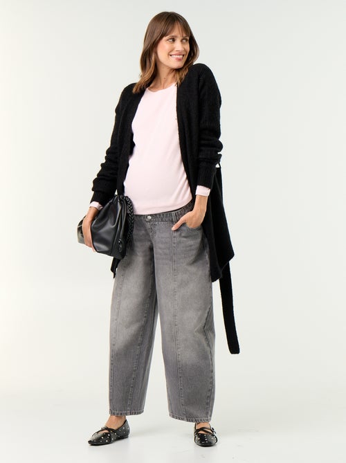 Gilet long de maternité en mohair mélangé - Kiabi