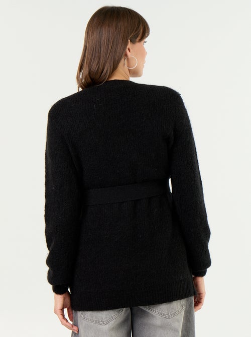 Gilet long de maternité en mohair mélangé - Kiabi
