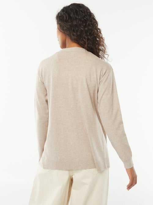 Gilet long en maille fine - Kiabi