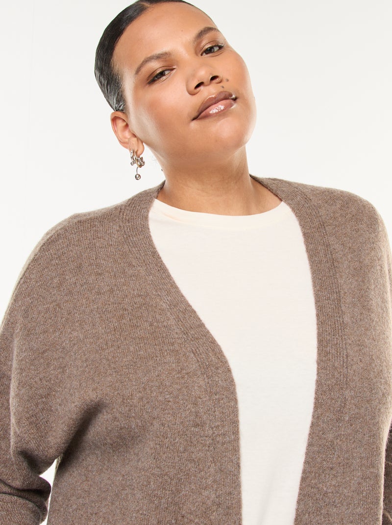 Cardigan Long Gilet Grosse Maille Beige Femme H&m Gilet Maille