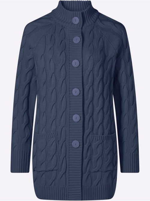 Gilet long en tricot coupe longue tendance - taille standard - moda vilona - Kiabi Gilet long en tricot coupe longue tendance - taille standard - moda vilona - Kiabi