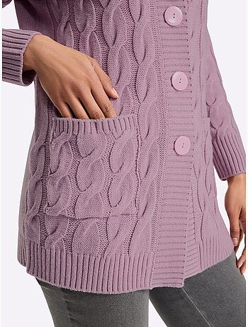 Gilet long en tricot coupe longue tendance - taille standard - moda vilona
