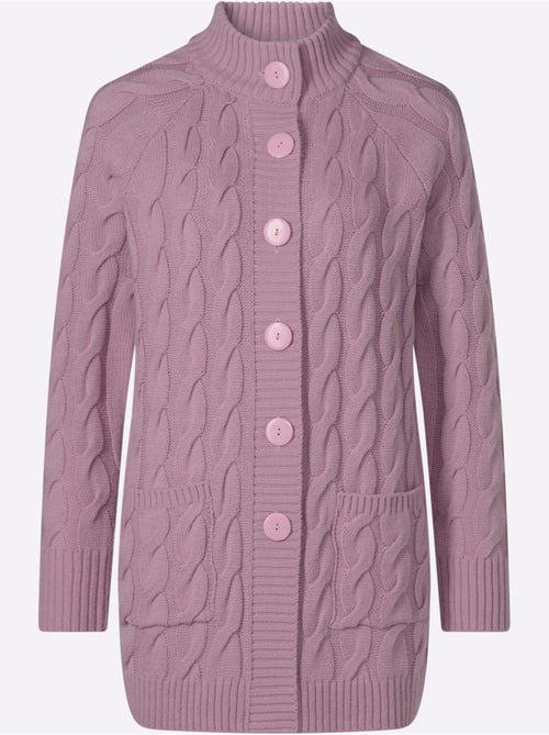 Gilet long en tricot coupe longue tendance - taille standard - moda vilona - Kiabi