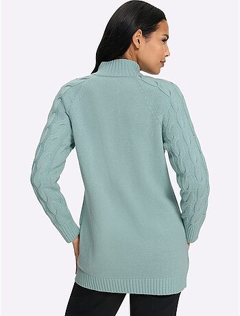 Gilet long en tricot coupe longue tendance - taille standard - moda vilona