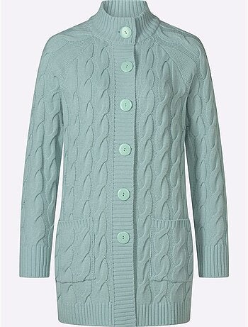 Gilet long en tricot coupe longue tendance - taille standard - moda vilona