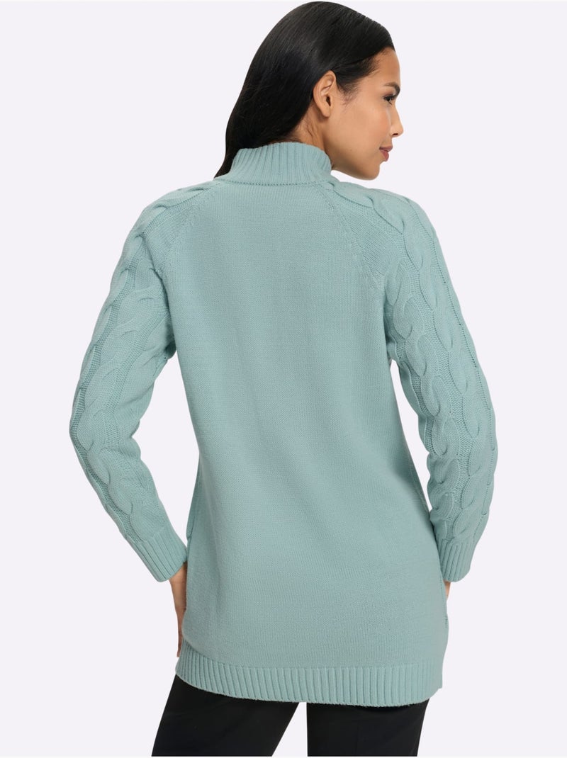 Gilet long en tricot coupe longue tendance - taille standard - moda vilona Menthe - Kiabi