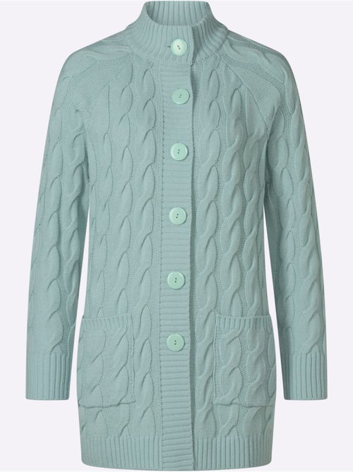 Gilet long en tricot coupe longue tendance - taille standard - moda vilona - Kiabi