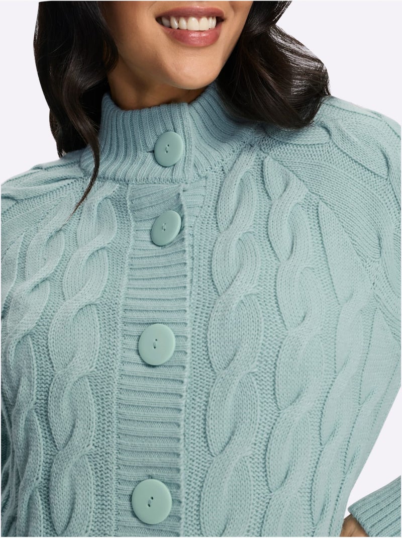 Gilet long en tricot coupe longue tendance - taille standard - moda vilona Menthe - Kiabi