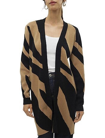 Gilet Long Imprimé Femme Vero Moda