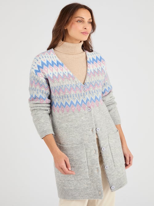 Gilet long jacquard Thermolactyl - Damart - Kiabi