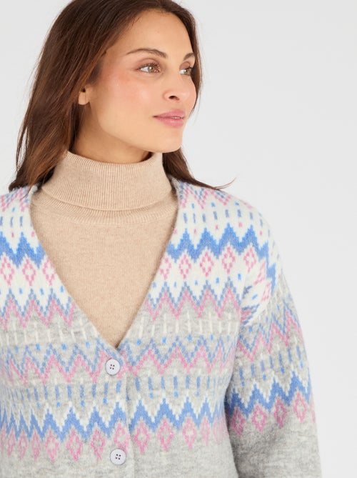 Gilet long jacquard Thermolactyl - Damart - Kiabi