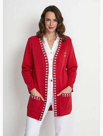 Gilet long maille coton - Afibel