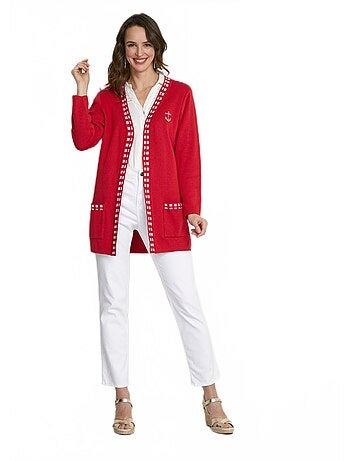 Gilet long maille coton - Afibel