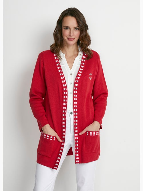 Gilet long maille coton - Afibel - Kiabi