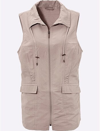 Gilet Long Microfibre Facile D'entretien - Taille Standard - Moda Vilona