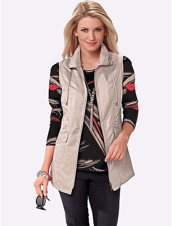 Gilet Long Microfibre Facile D'entretien - Taille Standard - Moda Vilona